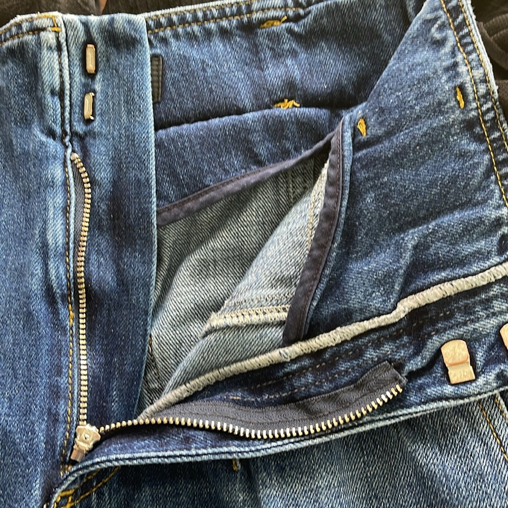 Pinko High Waisted Medium Blue Tapered Jean Size 26 - Picture 11 of 16